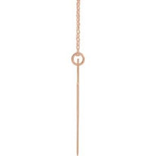 Charger l&#39;image dans la galerie, 14K Rose Gold-Plated Sterling Silver Block Initial V 16-18&quot; Necklace with Brush Finish
