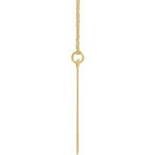 Charger l&#39;image dans la galerie, 14K Yellow Gold-Plated Sterling Silver Block Initial T 16-18&quot; Necklace with Brush Finish
