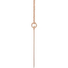 Charger l&#39;image dans la galerie, 14K Rose Gold-Plated Sterling Silver Block Initial T 16-18&quot; Necklace with Brush Finish
