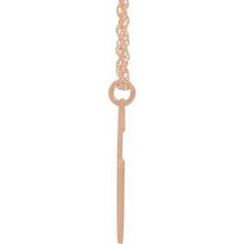 Charger l&#39;image dans la galerie, 14K Rose Gold-Plated Sterling Silver Block Initial G 16-18&quot; Necklace with Brush Finish
