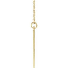 Load image into Gallery viewer, 14K Yellow Gold-Plated Sterling Silver Block Initial U 16-18&quot; Necklace with Brush Finish

