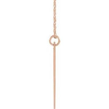 Charger l&#39;image dans la galerie, 14K Rose Gold-Plated Sterling Silver Block Initial U 16-18&quot; Necklace with Brush Finish
