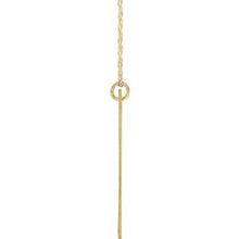 Load image into Gallery viewer, 14K Yellow Gold-Plated Sterling Silver Block Initial A 16-18&quot; Necklace with Brush Finish

