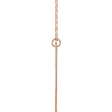 Charger l&#39;image dans la galerie, 14K Rose Gold-Plated Sterling Silver Block Initial A 16-18&quot; Necklace with Brush Finish
