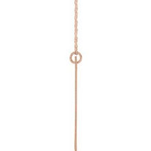 Charger l&#39;image dans la galerie, 14K Rose Gold-Plated Sterling Silver Block Initial H 16-18&quot; Necklace with Brush Finish
