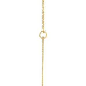 14K Yellow Gold-Plated Sterling Silver Block Initial Y 16-18" Necklace with Brush Finish