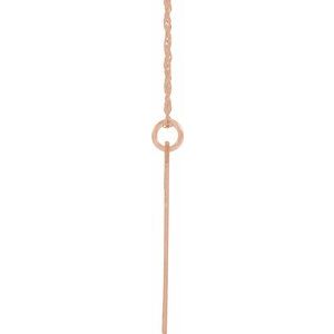 14K Rose Gold-Plated Sterling Silver Block Initial Y 16-18" Necklace with Brush Finish
