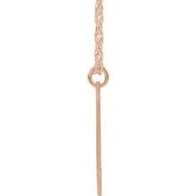 Charger l&#39;image dans la galerie, 14K Rose Gold-Plated Sterling Silver Block Initial E 16-18&quot; Necklace with Brush Finish
