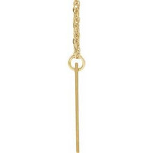 Load image into Gallery viewer, 14K Yellow Gold-Plated Sterling Silver Block Initial C 16-18&quot; Necklace with Brush Finish
