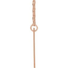 Charger l&#39;image dans la galerie, 14K Rose Gold-Plated Sterling Silver Block Initial C 16-18&quot; Necklace with Brush Finish
