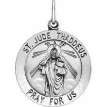 Load image into Gallery viewer, Sterling Silver 22 mm St. Jude Thaddeus Medal
