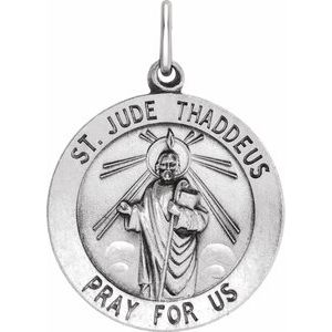 Sterling Silver 22 mm St. Jude Thaddeus Medal