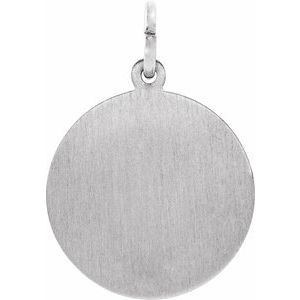 Sterling Silver 18 mm Round St. John the Evangelist Medal