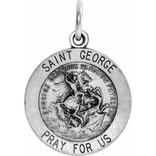 Load image into Gallery viewer, Sterling Silver 18 mm Round St. George Medal
