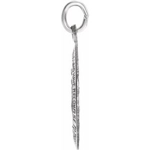 Sterling Silver 15x11 mm Oval Miraculous Medal