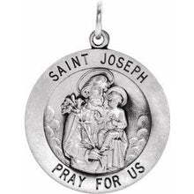Load image into Gallery viewer, Sterling Silver 25 mm St. Joseph Medal
