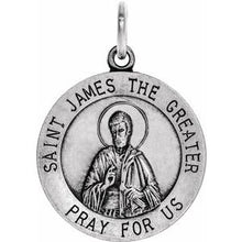 Load image into Gallery viewer, Sterling Silver 18 mm St. James Medal
