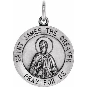 Sterling Silver 18 mm St. James Medal