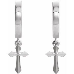 Cross Drop Earrings