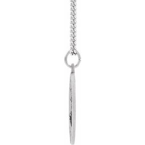 Sterling Silver 22 mm Round St. Florian Medal with Chain