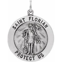 Load image into Gallery viewer, Sterling Silver 25 mm St. Florian Medal
