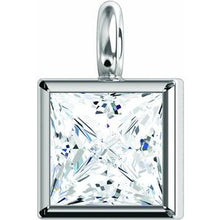 Load image into Gallery viewer, Platinum .06 CTW Diamond Micro Bezel Dangle
