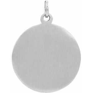 Sterling Silver 18 mm Our Lady of Mount Carmel Medal Pendant