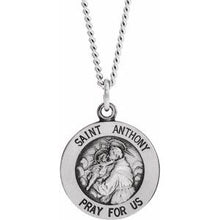 Load image into Gallery viewer, Sterling Silver 15 mm St. Anthony Medal
