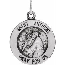 Load image into Gallery viewer, Sterling Silver 25 mm St. Anthony Medal
