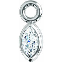 Charger l&#39;image dans la galerie, Platinum  .03 CT Diamond Micro Bezel Dangle
