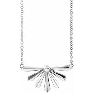 Sterling Silver Starburst 16" Necklace