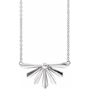 Sterling Silver Starburst 18" Necklace
