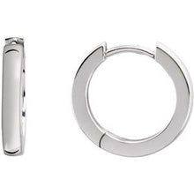 Load image into Gallery viewer, Sterling Silver 14 mm Hinged Hoop Earrings
