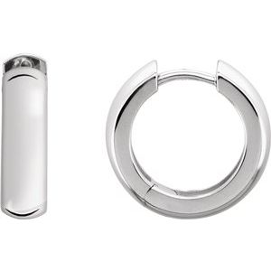 Sterling Silver 16 mm Hinged Earrings