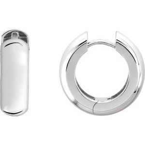 Sterling Silver 19 mm Hinged Hoop Earrings