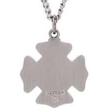 Charger l&#39;image dans la galerie, Sterling Silver 25.25 mm St. Florian 24&quot; Necklace
