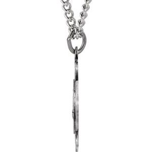 Sterling Silver 25.25 mm St. Florian 24" Necklace