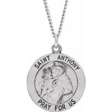 Load image into Gallery viewer, Sterling Silver 18 mm St. Anthony Medal
