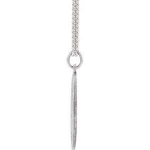Sterling Silver 25 mm St. Anthony Medal Necklace
