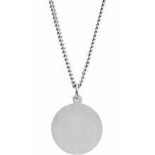 Load image into Gallery viewer, Sterling Silver 15 mm Round Our Lady of Perpetual Help 18&quot; Necklace
