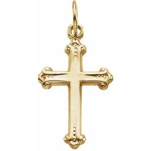 14K Yellow Cross Pendant