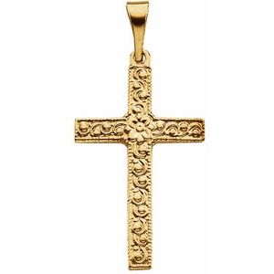 Floral-Inspired Cross Pendant