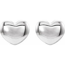 Load image into Gallery viewer, Youth Puffed Heart Earrings
