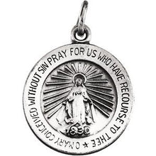 Load image into Gallery viewer, Sterling Silver 12 mm Miraculous Medal
