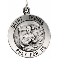 Load image into Gallery viewer, Sterling Silver 18 mm Round St. Thomas Medal
