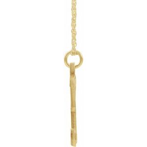 14K Yellow Gold-Plated Sterling Silver Script Initial X 16-18" Necklace