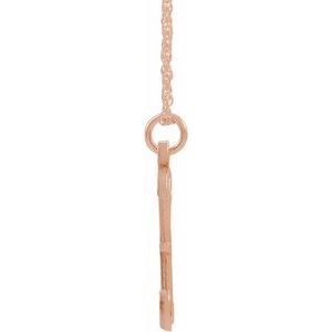 14K Rose Gold-Plated Sterling Silver Script Initial X 16-18" Necklace