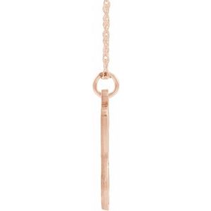 14K Rose Gold-Plated Sterling Silver Script Initial Y 16-18" Necklace