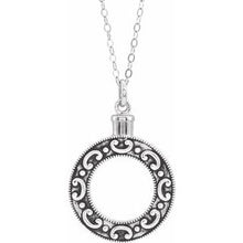 Load image into Gallery viewer, Sterling Silver Celebration of Life Ash Holder 18&quot; Necklace
