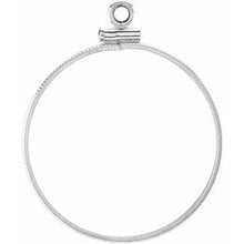 Load image into Gallery viewer, Sterling Silver Dangle Mounting for 27.5x2.05 mm Coin
